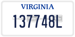 137748L  license plate in VA