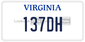 137DH license plate in Virginia