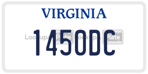 1450DC  license plate in VA