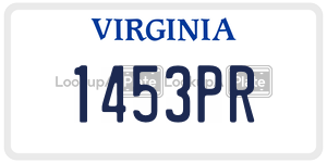 1453PR  license plate in VA