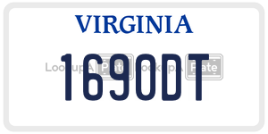 1690DT  license plate in VA