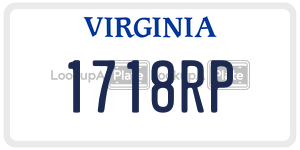 1718RP license plate in Virginia