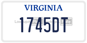 1745DT  license plate in VA