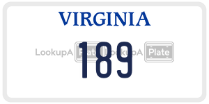189  license plate in VA