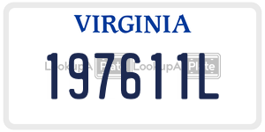 197611L license plate in Virginia
