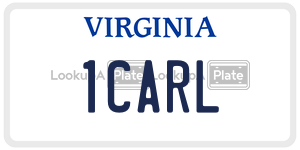 1CARL  license plate in VA