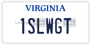 1SLWGT  license plate in VA