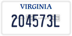 204573L  license plate in VA