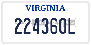 224360L  license plate in VA