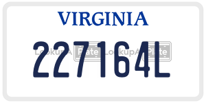 227164L license plate in Virginia