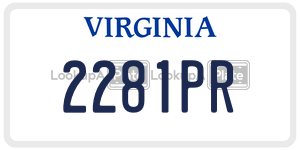 2281PR license plate in Virginia