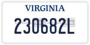 230682L  license plate in VA