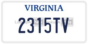 2315TV license plate in Virginia