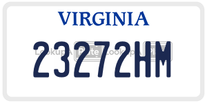 23272HM  license plate in VA
