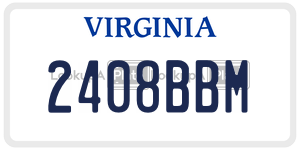 2408BBM  license plate in VA