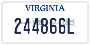 244866L  license plate in VA