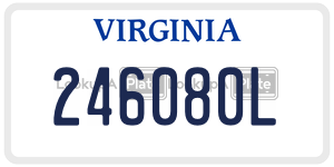 246080L  license plate in VA