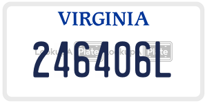 246406L  license plate in VA