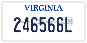 246566L  license plate in VA