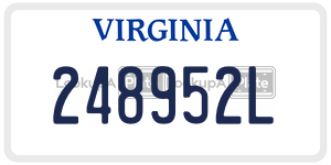 248952L  license plate in VA