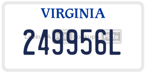 249956L  license plate in VA