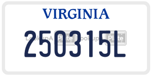 250315L  license plate in VA