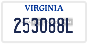 253088L  license plate in VA