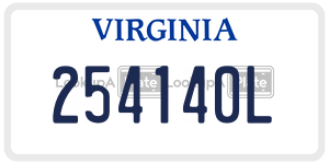 254140L  license plate in VA