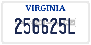 256625L  license plate in VA