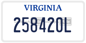 258420L  license plate in VA