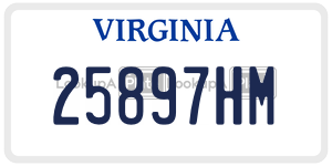 25897HM license plate in Virginia