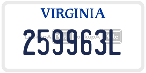 259963L license plate in Virginia