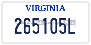 265105L  license plate in VA