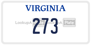 273  license plate in VA