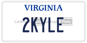 2KYLE license plate in Virginia