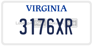 3176XR  license plate in VA