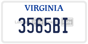 3565BI  license plate in VA