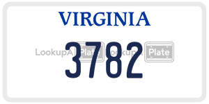 3782  license plate in VA