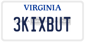 3KIXBUT license plate in Virginia