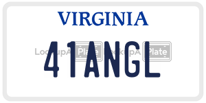 41ANGL  license plate in VA