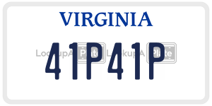 41P41P license plate in Virginia