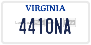 4410NA license plate in Virginia