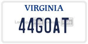 44GOAT  license plate in VA
