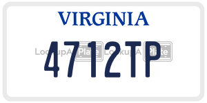4712TP  license plate in VA