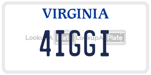 4IGGI license plate in Virginia