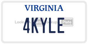 4KYLE license plate in Virginia