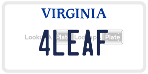 4LEAF  license plate in VA