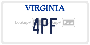 4PF  license plate in VA