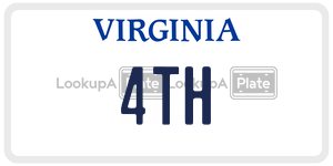 4TH  license plate in VA