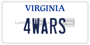 4WARS  license plate in VA